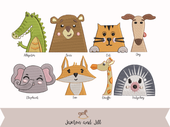 Adorable Animals Embroidery for Premium Sweatshirts