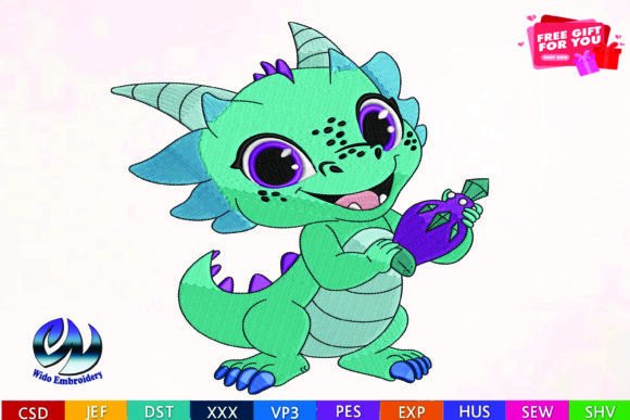 Baby Dragon Design: A Versatile Embroidery Choice