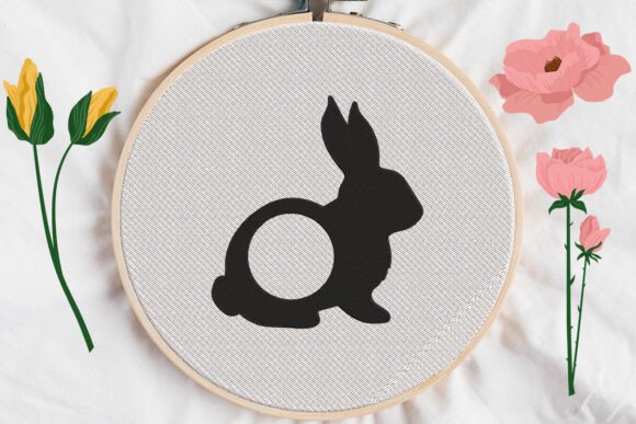 Bunny Silhouette Monogram Frame: A Charming Addition