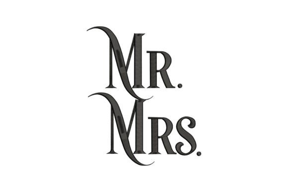 Charming Beautiful Mr. and Mrs. Embroidery