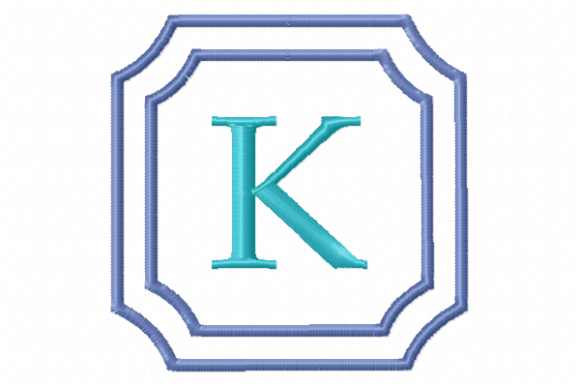 Charming Double Framed Monogram Letter K