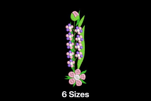 Charming Flower Letter I for Festive Embroidery