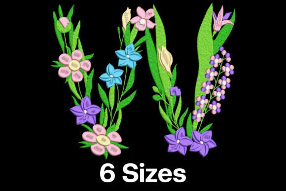 Charming Flower Letter W for Personalized Gifts