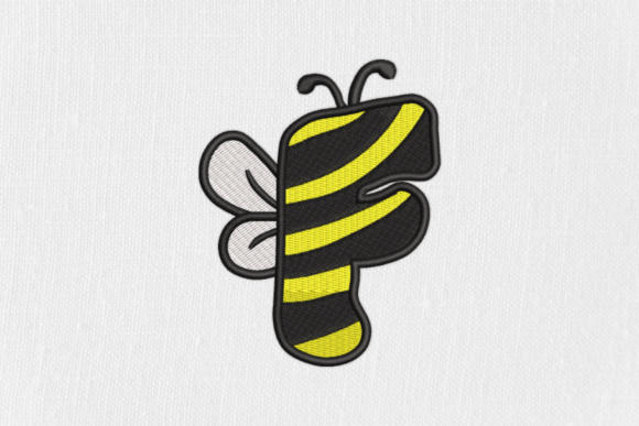 Charming Letter F Bee Monograms for Sweatshirts