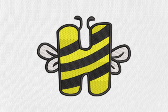 Charming Letter H Bee Monograms for Craft Fairs