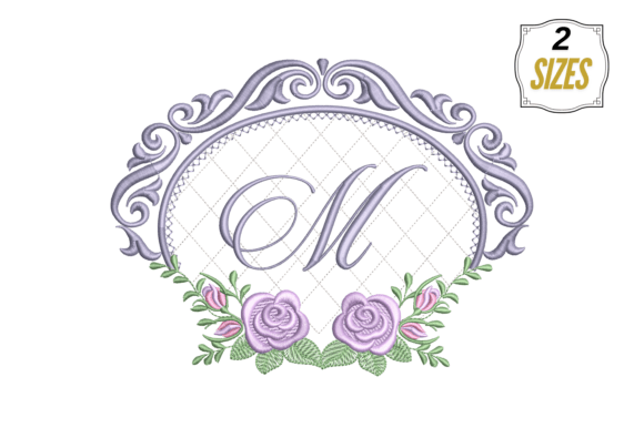 Charming Letter M in Beautiful Template