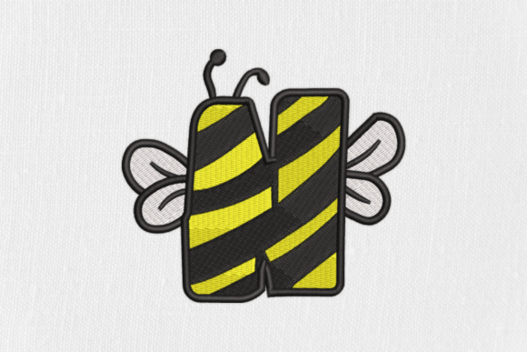 Charming Letter N Bee Monograms for Holiday Gifts