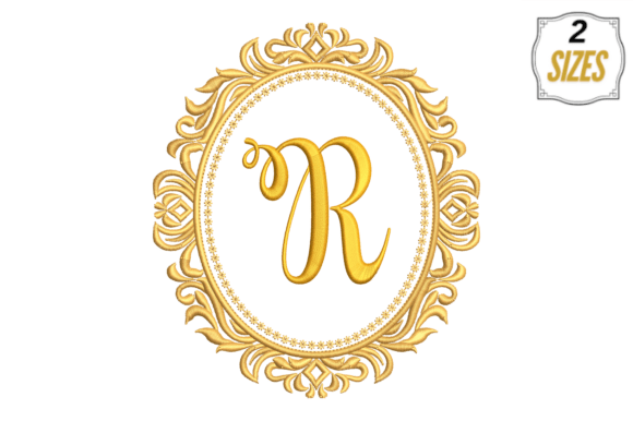 Charming Letter R in a Beautiful Frame