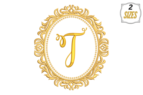 Charming Letter T in a Beautiful Frame