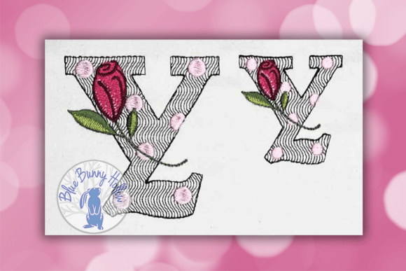 Charming Polka Dot Rose Letter Y for Brands