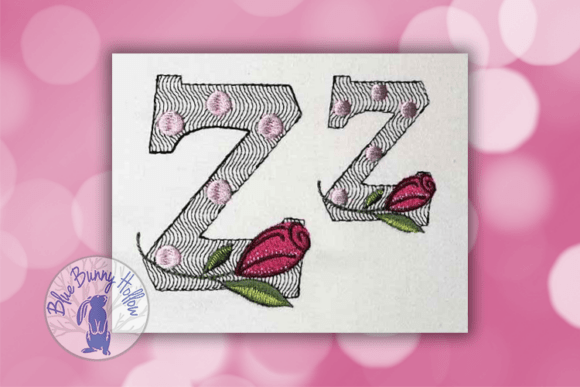 Charming Polka Dot Rose Letter Z for Holiday Gifts