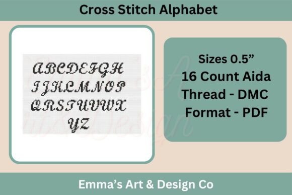 Elegant Cross Stitch Alphabet for Apparel