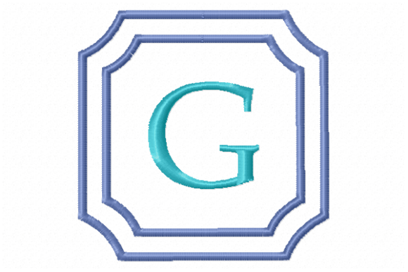 Elegant Double Framed Monogram Letter G