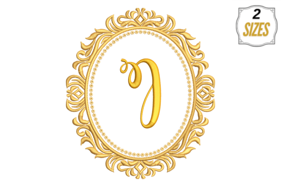 Elegant Letter I in a Beautiful Frame