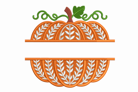 Fall Pumpkin Monogram: A Charming Autumn Embroidery