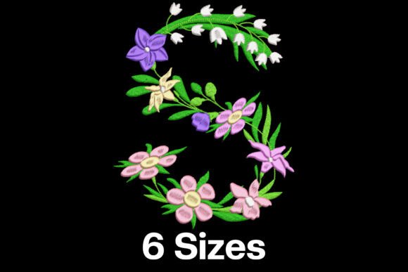 Flower Letter S: A Charming Addition to Any Sweatshirt