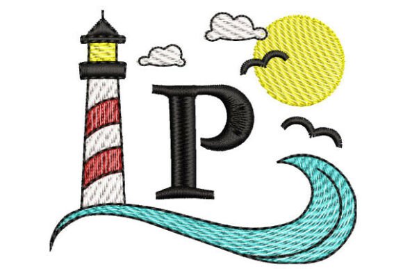 Maritime Monogram P – A Coastal Embroidery Delight