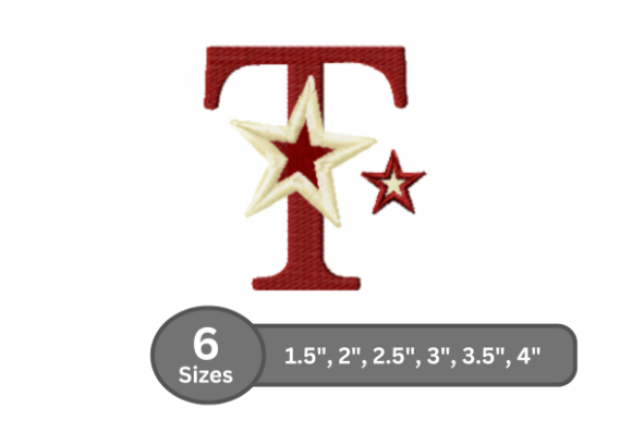 Star Pop Alphabet - T: A Festive Embroidery Delight