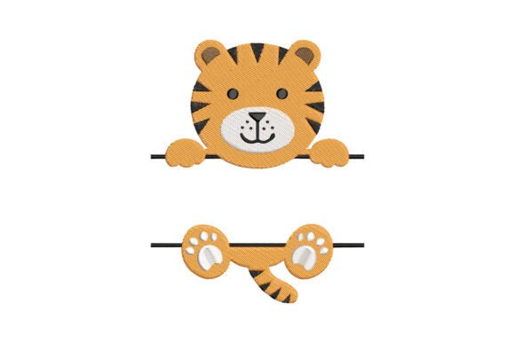 Tiger Monogram: A Whimsical Touch for Your Embroidery